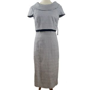 Tribal Femme NWT Black/White Retro tiered Jackie O collar  Size 10 Dress